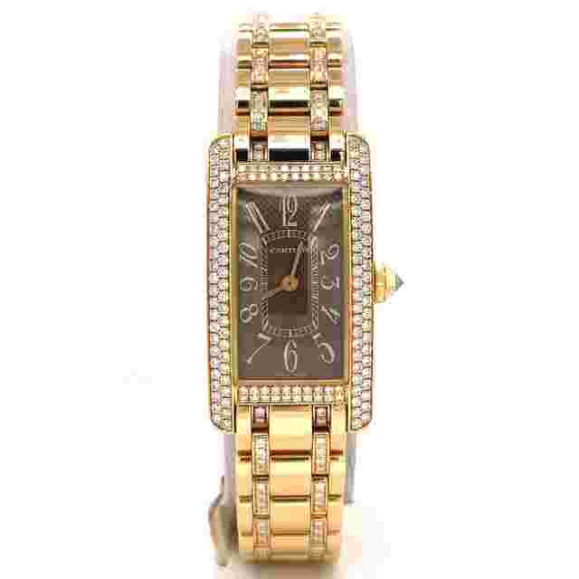 Cartier Tank Américaine
                           
                                 Quartz 19mm 18k YellowGold Diamond Bezel & Bracelet 2482