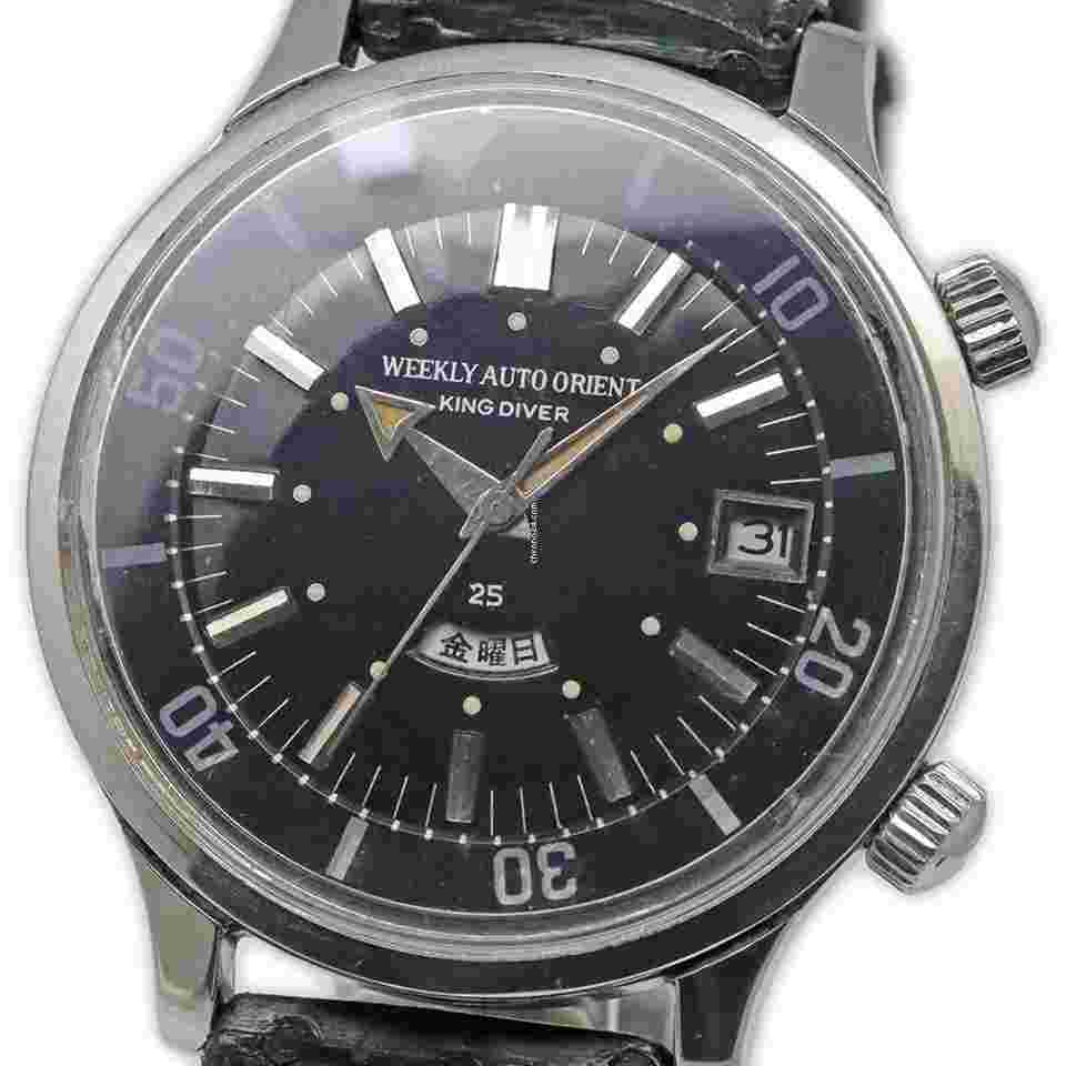 Orient Weekly Auto King Diver T19410 Automatic 1960's Vintage Watch Black Dial