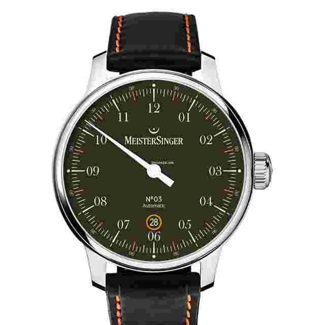 Meistersinger N° 03
                           
                                 No3 Einzeiger Herrenuhr Automatik mit Datum DM902C