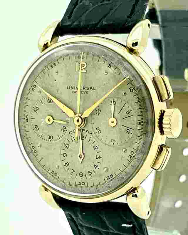 Universal Genève Compax
                           
                                 52217 Compax 1945 Solís Gold 14 Kt