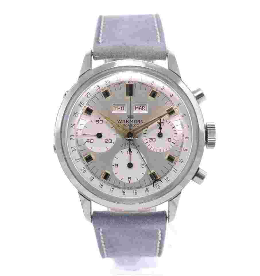 Wakmann
                           
                                 Triple Date Chronograph Rare Silver Dial