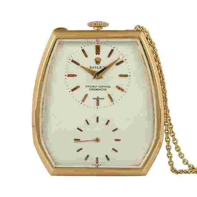 Rolex Prince
                           
                                 Rare Gold Pocket Watch With Rolex Chain C1920