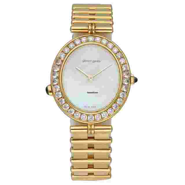 Gérald Genta
                           
                                 Success G 3.016.4 18k Yellow Gold Diamonds Oval Manual Wind Watch