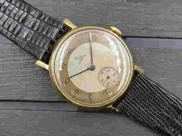 Record
                           
                                 swan logo ref 11294 manual wind cal 022-18 gold pl 35mm vintage 40's