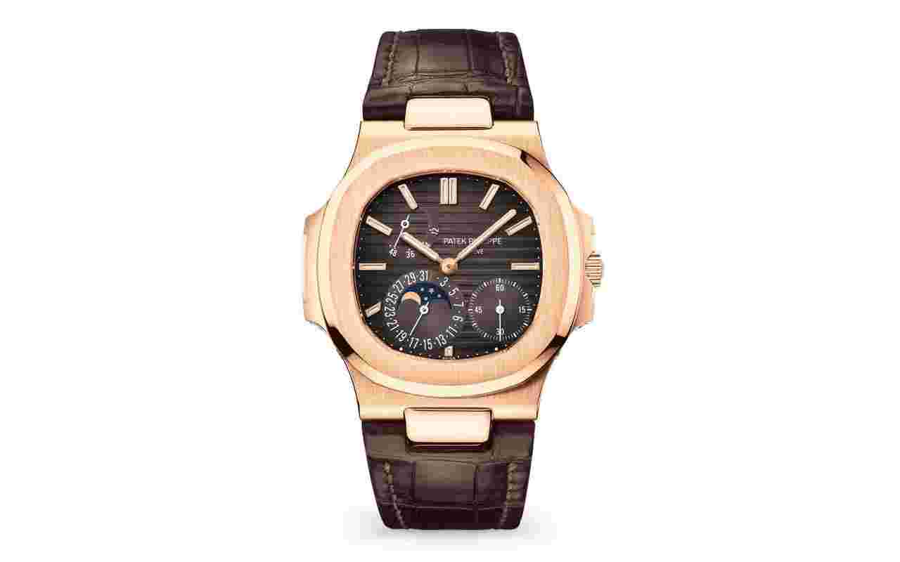 Patek Philippe Nautilus
5712R Moon Phase Rose Gold Brown Leather Strap 2023