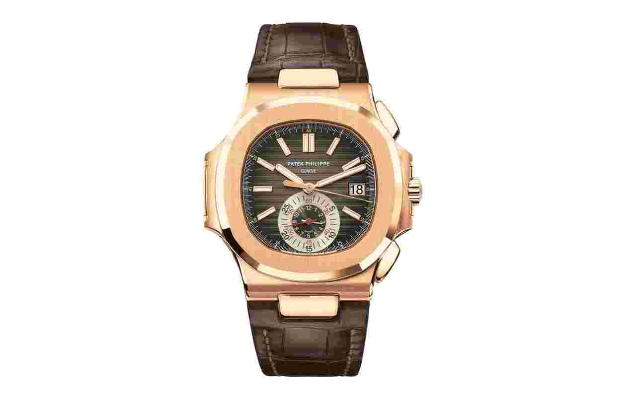 Patek Philippe Nautilus
5980R Flyback Chronograph Date Rose Gold Leather Strap 2022