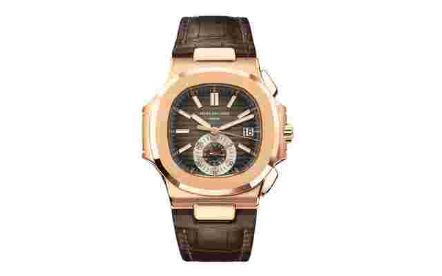 Patek Philippe Nautilus
                           
                                 5980R Flyback Chronograph Date Rose Gold Leather Strap 2022