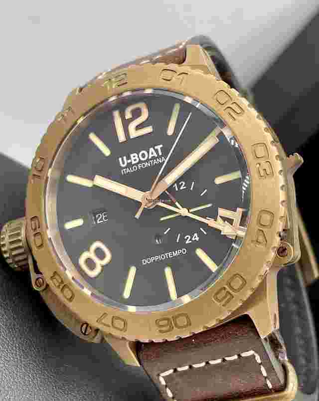 U-Boat
                           
                                 Doppiotempo 46 Bronze Dual Time 46mm Swiss Automatic Brown Dial