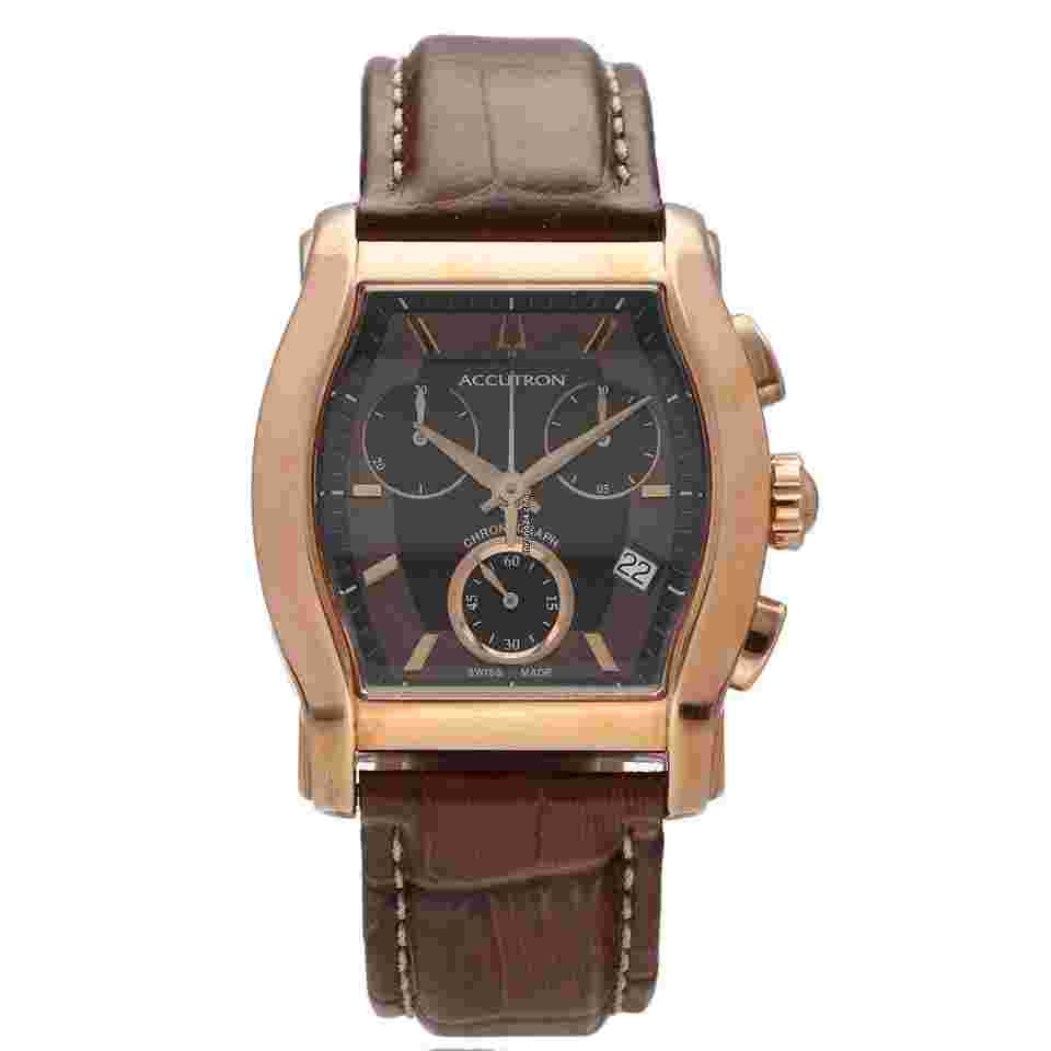 Accutron
27B63 Oxford Chronograph Rose Gold Brown Tonneau Quartz Men's Watch