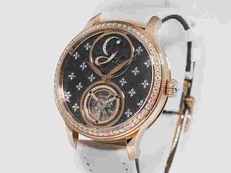 Charles Girardier Tourbillon 1809 "Signature Mysterieuse" Fleur De Sel CG.OR5.03.C01 18k Rose Gold Diamonds 