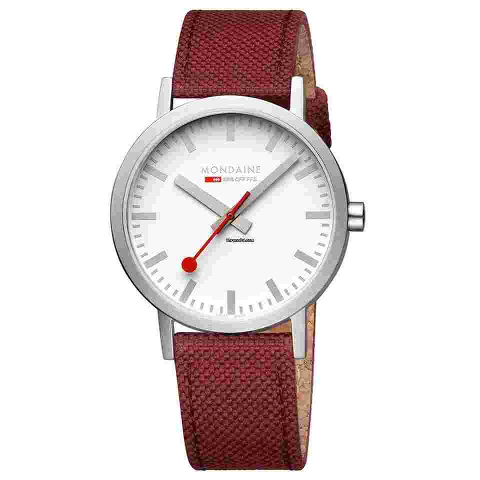 Mondaine Classic
                           
                                 A660.30360.17SBC Classic Cherry Red Steel 40 mm Quartz Wrist Watch