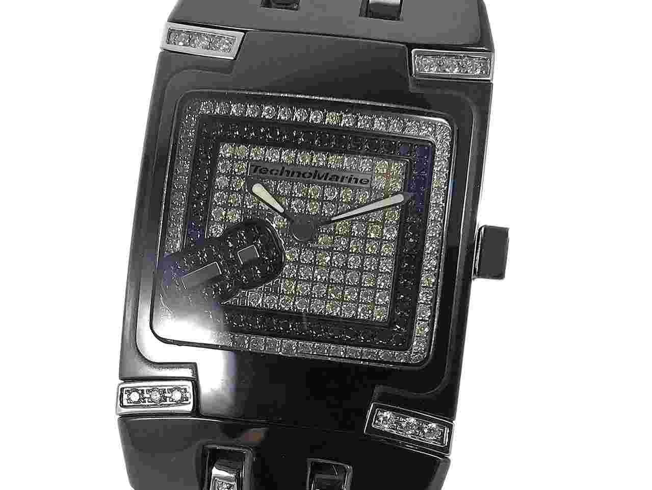 Technomarine
                           
                                 Square Women's 308002 BlackSnow Mini Diamond Watch