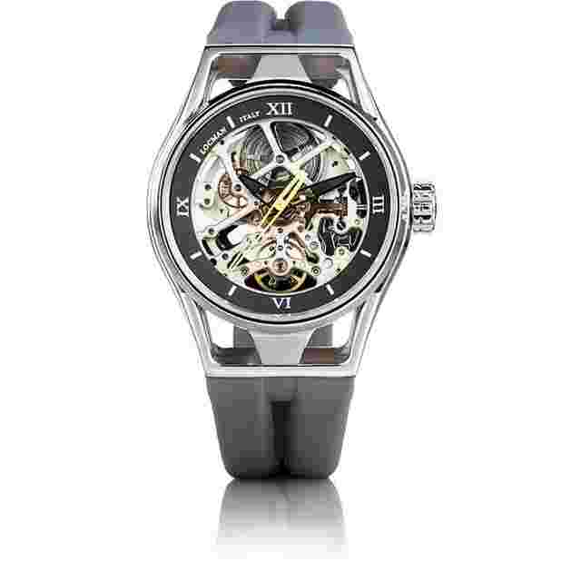 Locman Montecristo Ref. 0538A07S-00GYLISIA Skeleton Dial Grey Rubber Strap