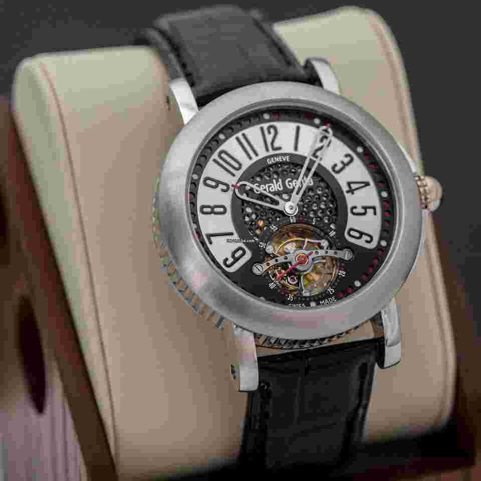 Gérald Genta Arena Tourbillon
                           
                                 Retrograde Platinum ATR.X.75