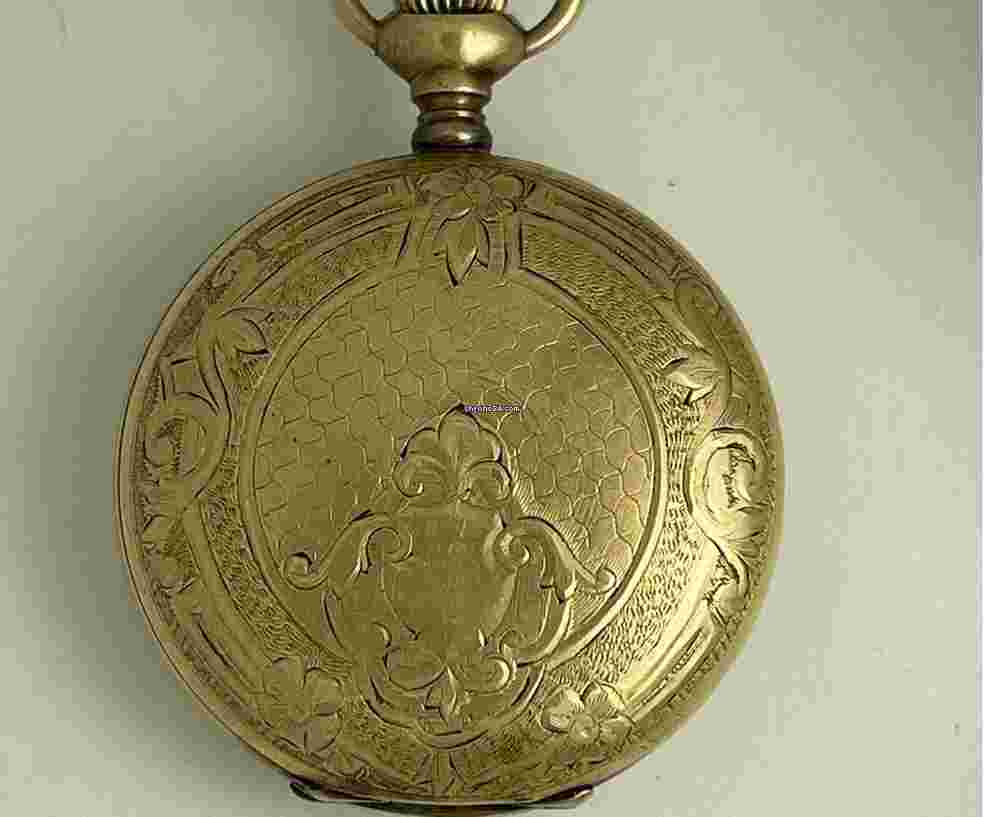 Waltham
                           
                                 Railroad Military Gold Filled Hunter Case Savonette Antique Pocket Watch Porcelain Dial .
