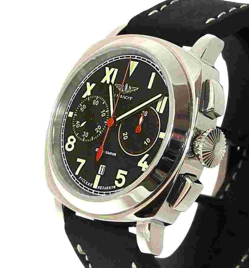 Poljot Pilot California 3133 Glasboden