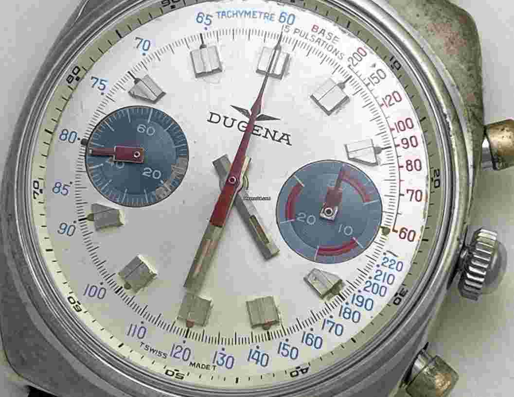 Dugena
                           
                                 Chronograph Pulsations/Pulsometer Medical Stainless Steel Vintage ScrewDown Case Swiss