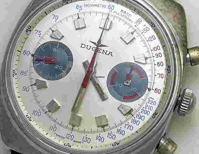Dugena
                           
                                 Chronograph Pulsations/Pulsometer Medical Stainless Steel Vintage ScrewDown Case Swiss