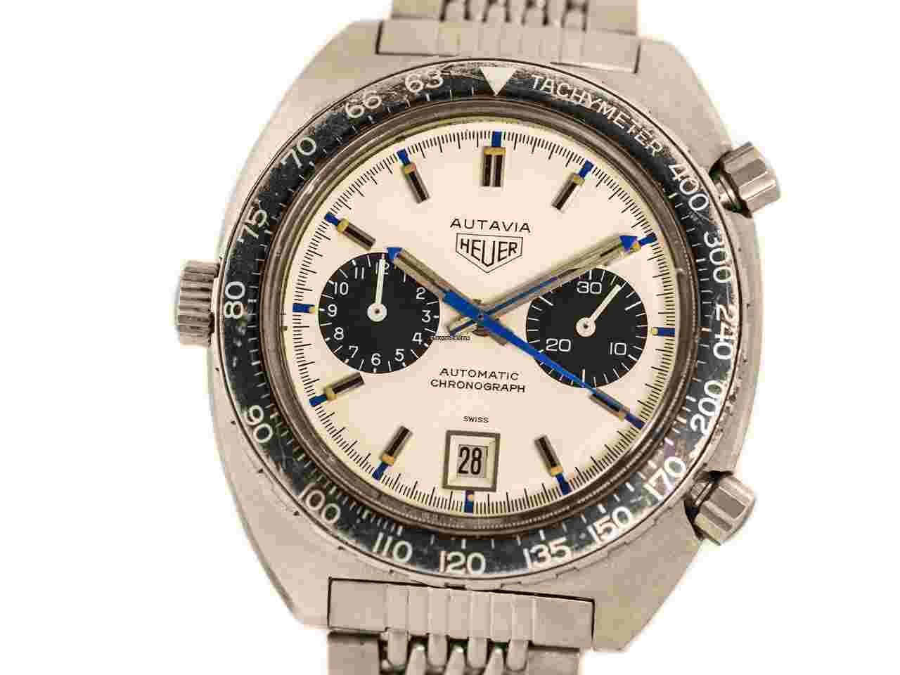 Heuer
                           
                                 Vintage AUTAVIA Jo Siffert Dial Ref-1163 Stainless Steel Bj-1969