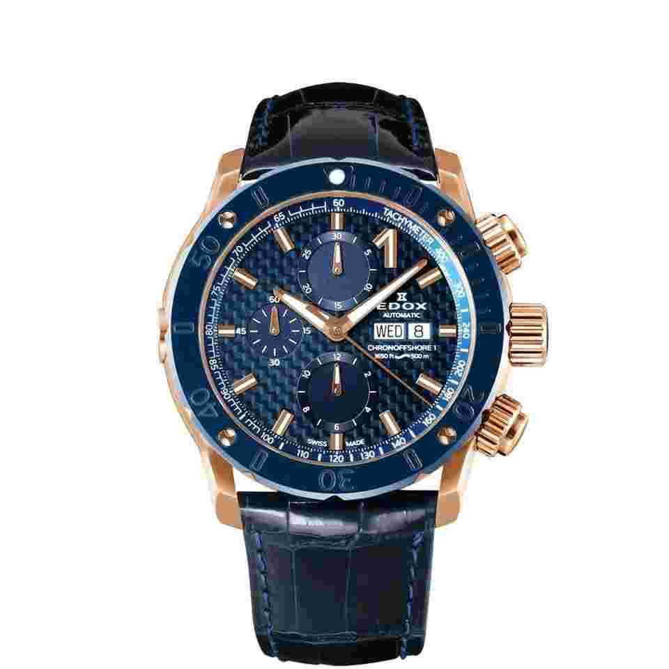 Edox CHRONOGRAPH AUTOMATIC 01122-37RBU3-BUIR3-L 01122-37RBU3-BUIR3-L Japan Official New Full Set