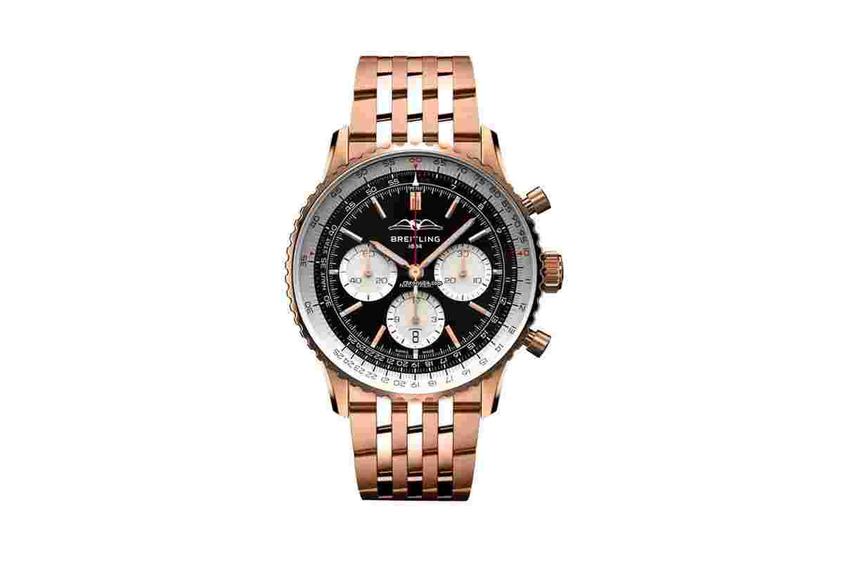Breitling Navitimer 1 B01 Chronograph
43mm Rose Gold Black Dial New 2023 RB0138211B1R1