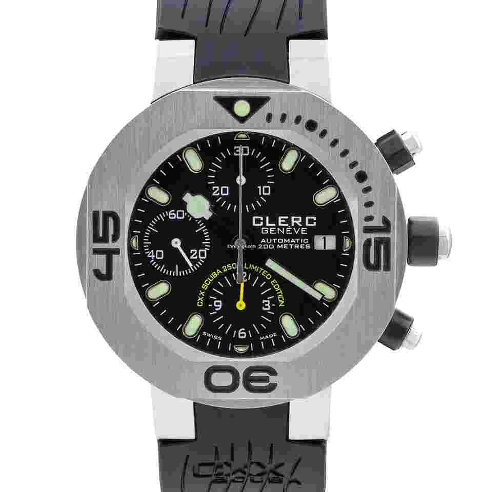 Men's Clerc CXX Scuba 250 Limited Edition CXXLE250 Stainless 42mm Watch MINT