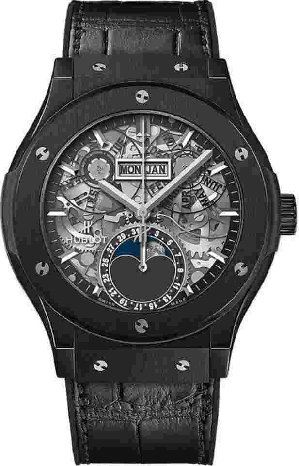 Hublot Classic Fusion Aerofusion
                           
                                 Skeleton Moonphase Black Ceramic NEW SEALED 547.CX.0170.LR