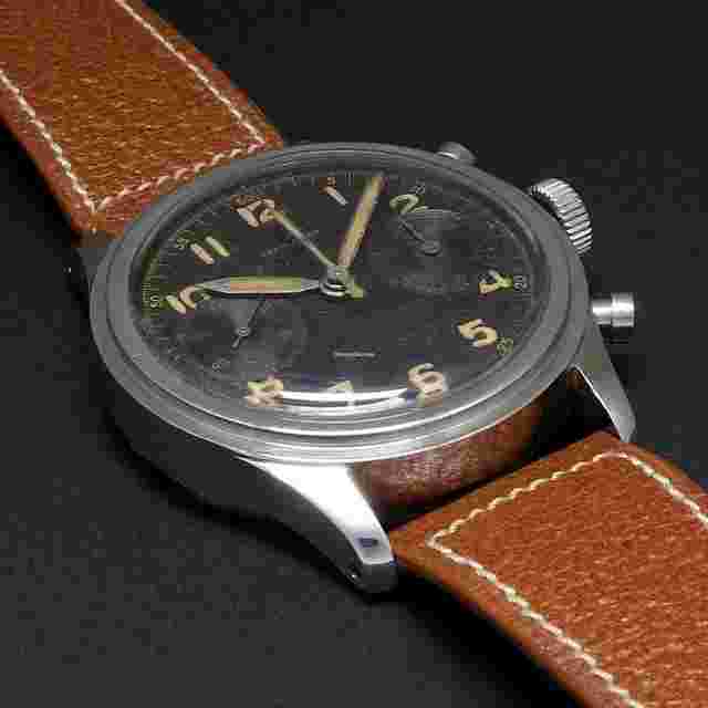 Leonidas
                           
                                 Rare "RLM-Nav" German Air-Force 38mm Water-resistant Chronograph