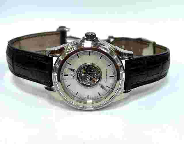 Omega De Ville Central Tourbillon
                           
                                 White Gold TOURBILLON Diamond Baguette Bezel CO‑AXIAL CHRONOMETER LIMITED EDITION