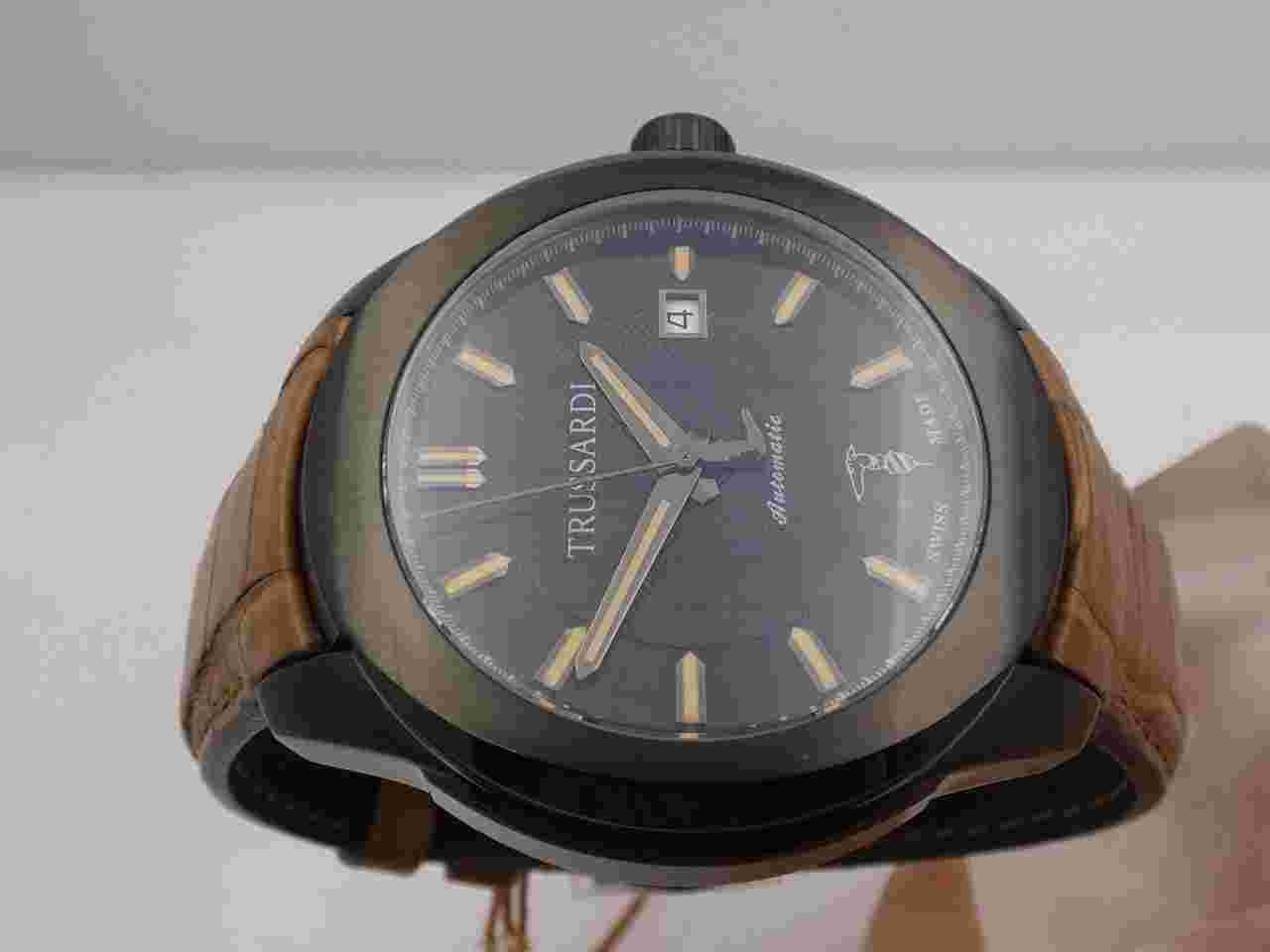 Trussardi T01 Automatic R2421100001 NEW BOX & PAPERS Never Worn Steel Black Pvd