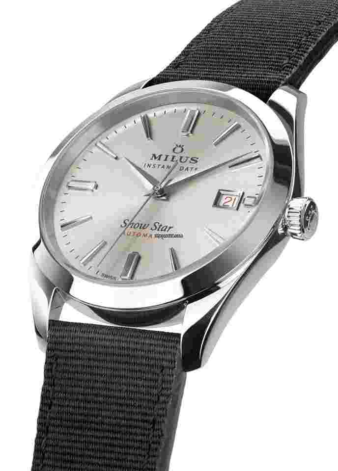 Milus
                           
                                 Snow Star - Sky Silver - ETA2892 TOP - Including EU VAT - Textile-Leather Strap