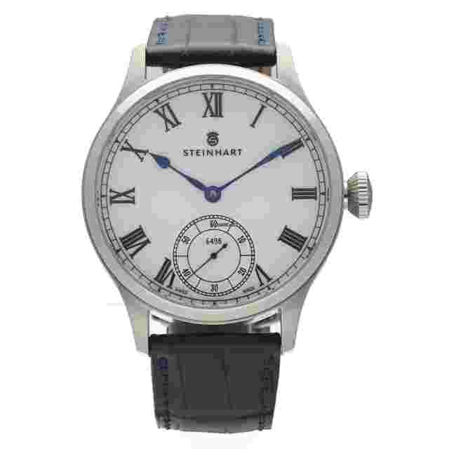 Steinhart
                           
                                 Marine Chronometer II Steel 44 mm White Dial Manual Wind Men's Watch