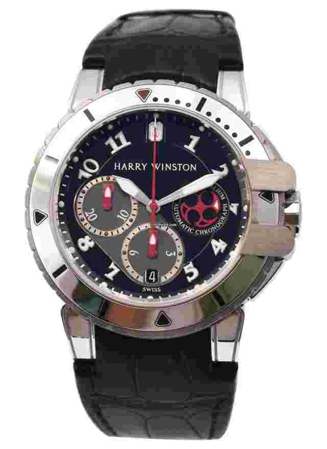 Harry Winston Project Z
                           
                                 Z2 Sport Ocean Diver in Zalium and White Gold on Black Rubber Strap with Black Dial