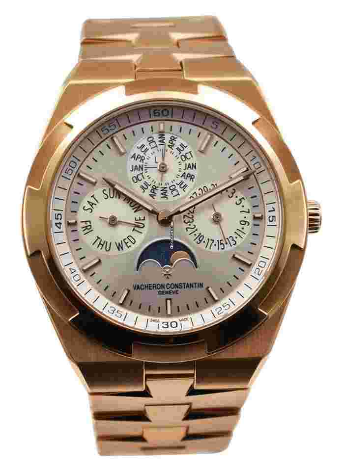 Vacheron Constantin Overseas
Perpetual Calendar Ultra-Thin in Rose Gold on Rose Gold Bracelet with Silver Dial