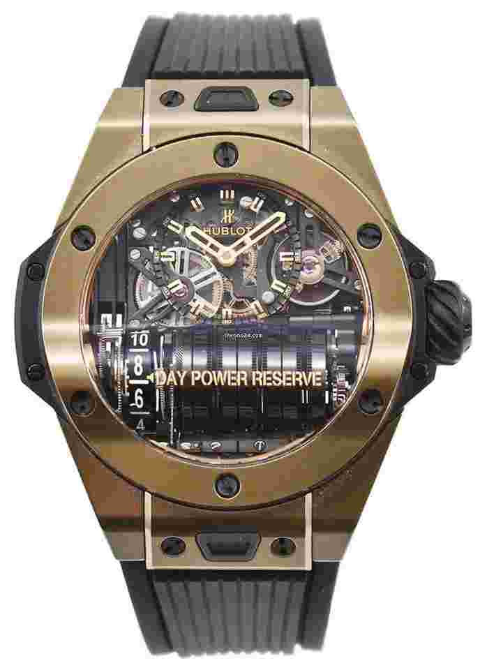 Hublot
Big Bang MP-11 Magic Gold in Gold on Black Rubber Strap with Skeleton Dial