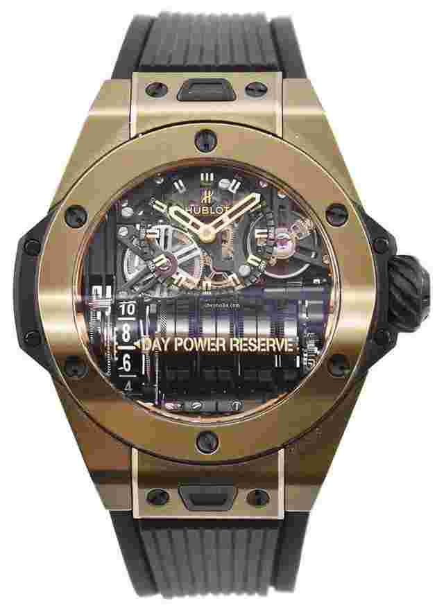 Hublot
                           
                                 Big Bang MP-11 Magic Gold in Gold on Black Rubber Strap with Skeleton Dial