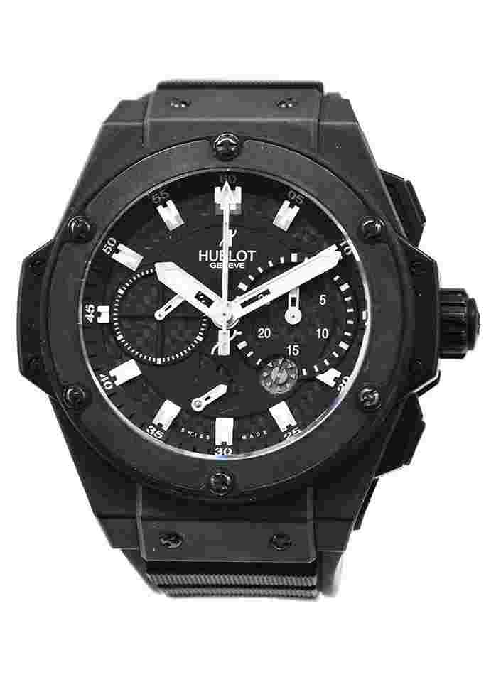 Hublot King Power
                           
                                 Split Second Power Reserve in Black Ceramic on Black Rubber Strap with Black DIal