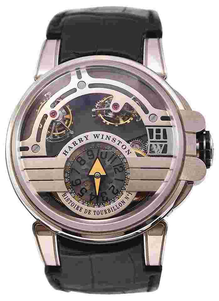 Harry Winston
Histoire de Tourbillon # 1 in White Gold on Strap with Skeleton Dial - Only 20pcs Made