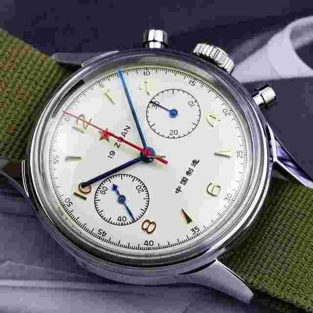 Sea-Gull
                           
                                 38mm Chronograph 1963 Mechanical Watch 19 Zuan ST1901 Movement No Gooseneck Acrylic Clocks