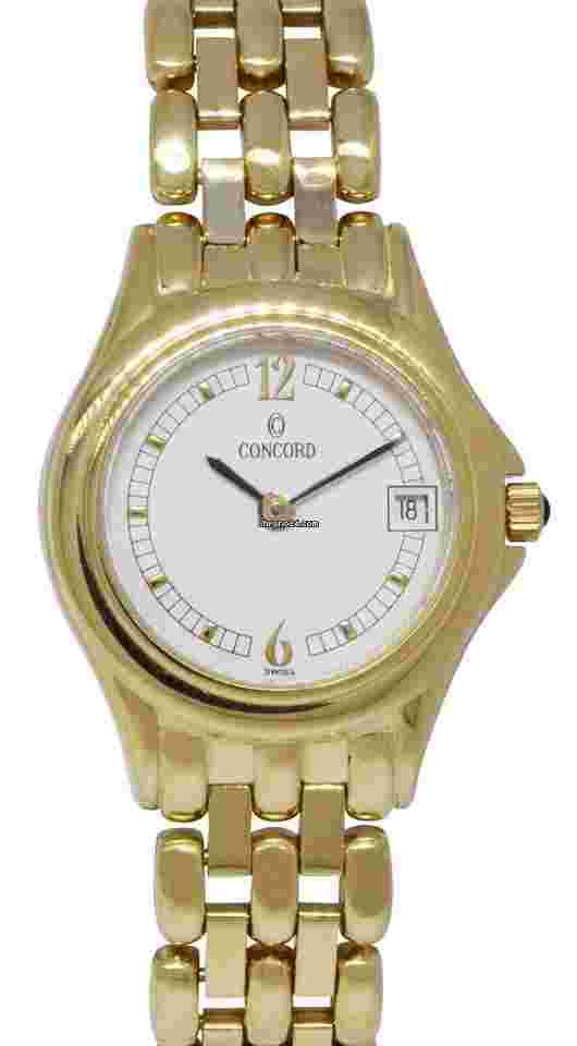 Concord
                           
                                 14k Yellow Gold White Dial Ladies 23mm Quartz Watch