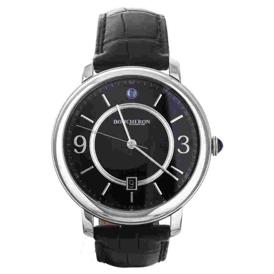 Boucheron
Epure Stainless Steel Black Dial Alligator Automatic 42mm WA021204