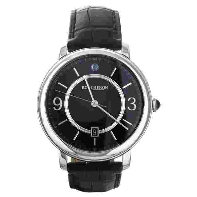 Boucheron
                           
                                 Epure Stainless Steel Black Dial Alligator Automatic 42mm WA021204