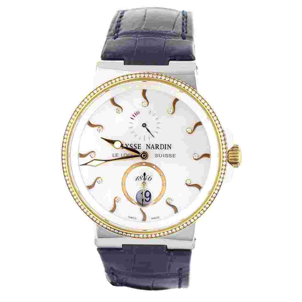 Ulysse Nardin Marine Chronometer 41mm
MAXI MARINE MOTHER OF PEARL DIAMOND DIAL TWO TONE 41M 265-66