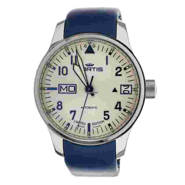 Fortis F-43
                           
                                 Flieger Big Day/Date LE Stainless Steel Blue Rubber 43mm 700.20.92