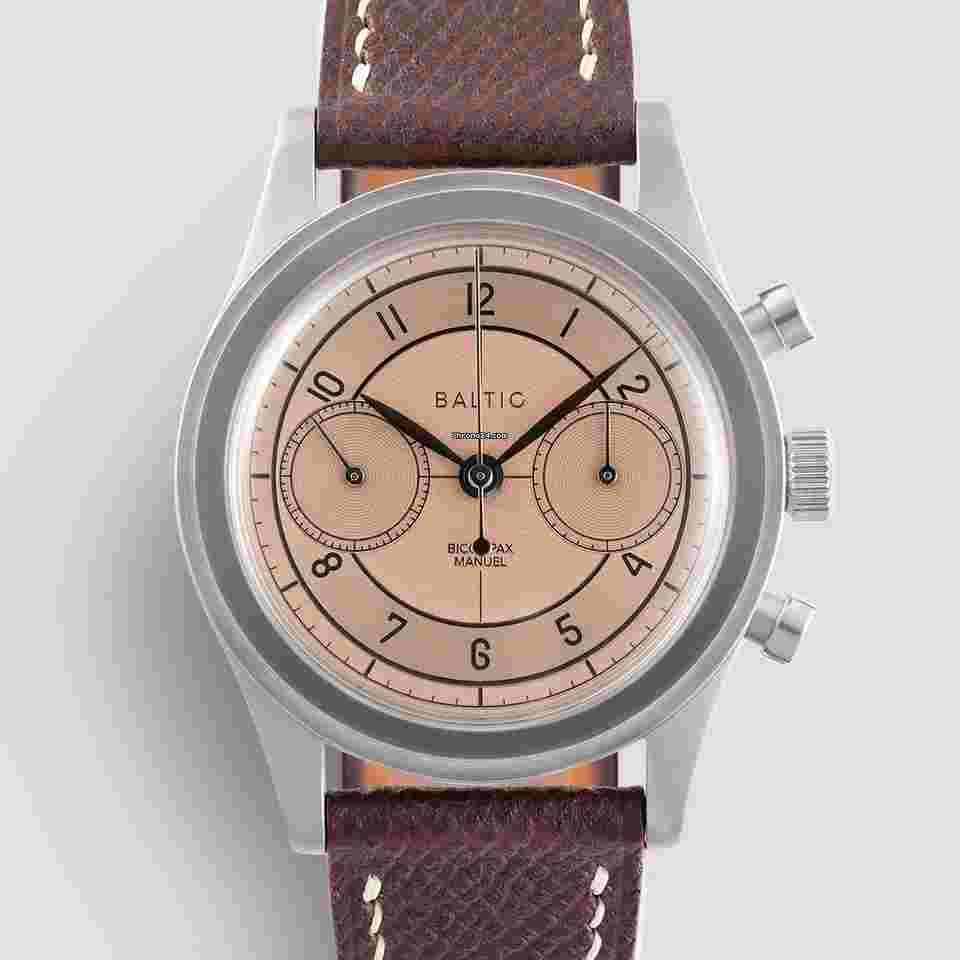 Baltic
                           
                                 Worn & Wound BiCompax Pulso Salmon Dial Chronograph