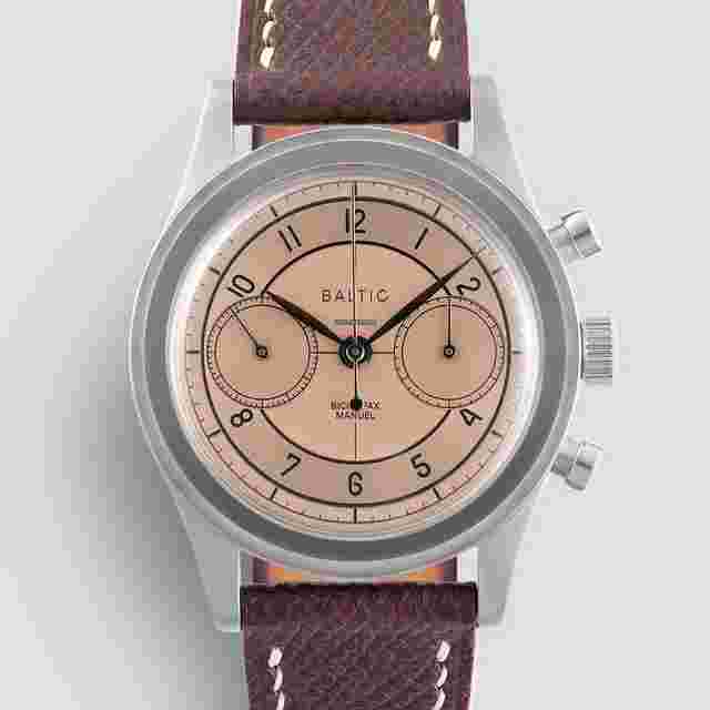 Baltic
                           
                                 Worn & Wound BiCompax Pulso Salmon Dial Chronograph