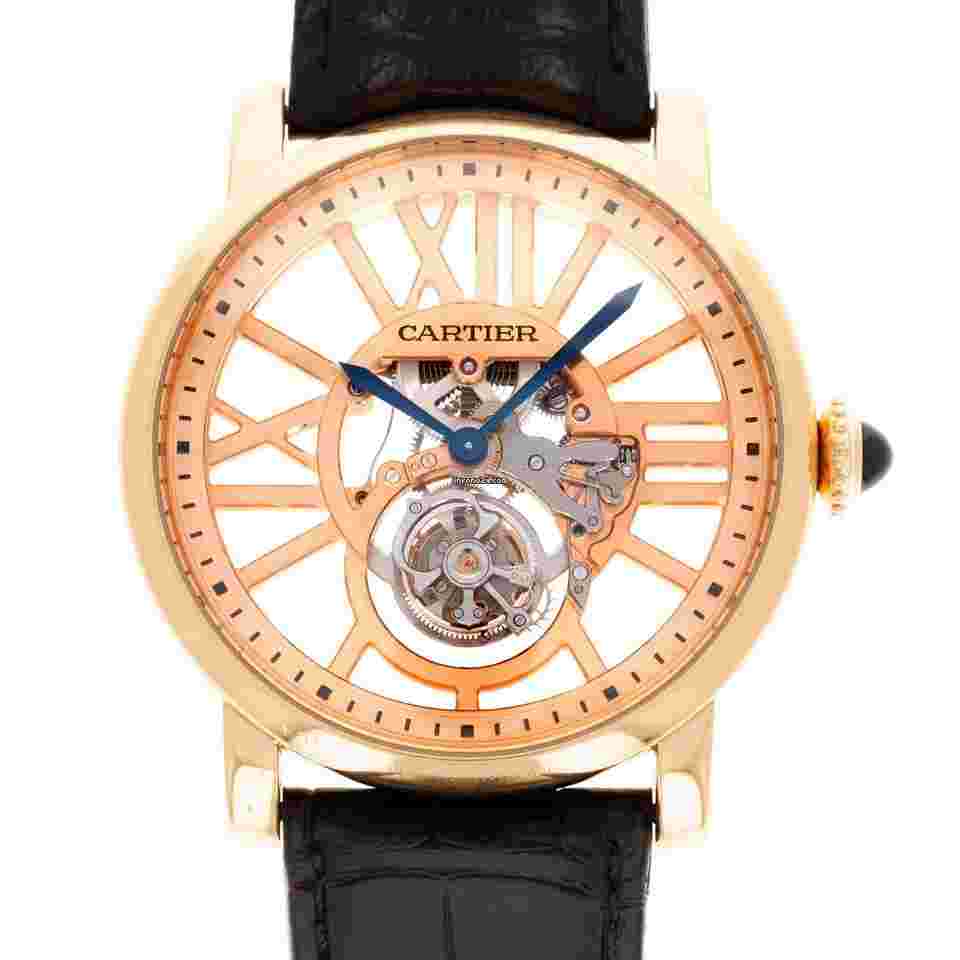 Cartier Rotonde de Cartier
Rose Gold Flying Tourbillon Watch Ref W1580046