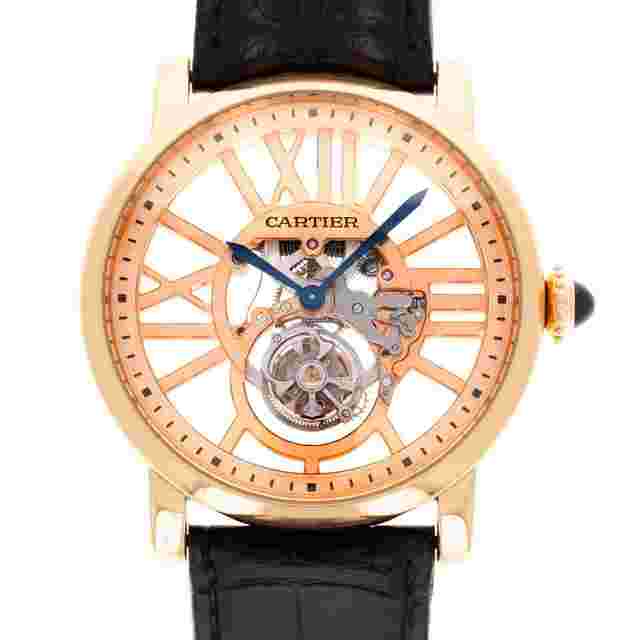 Cartier Rotonde de Cartier
                           
                                 Rose Gold Flying Tourbillon Watch Ref W1580046
