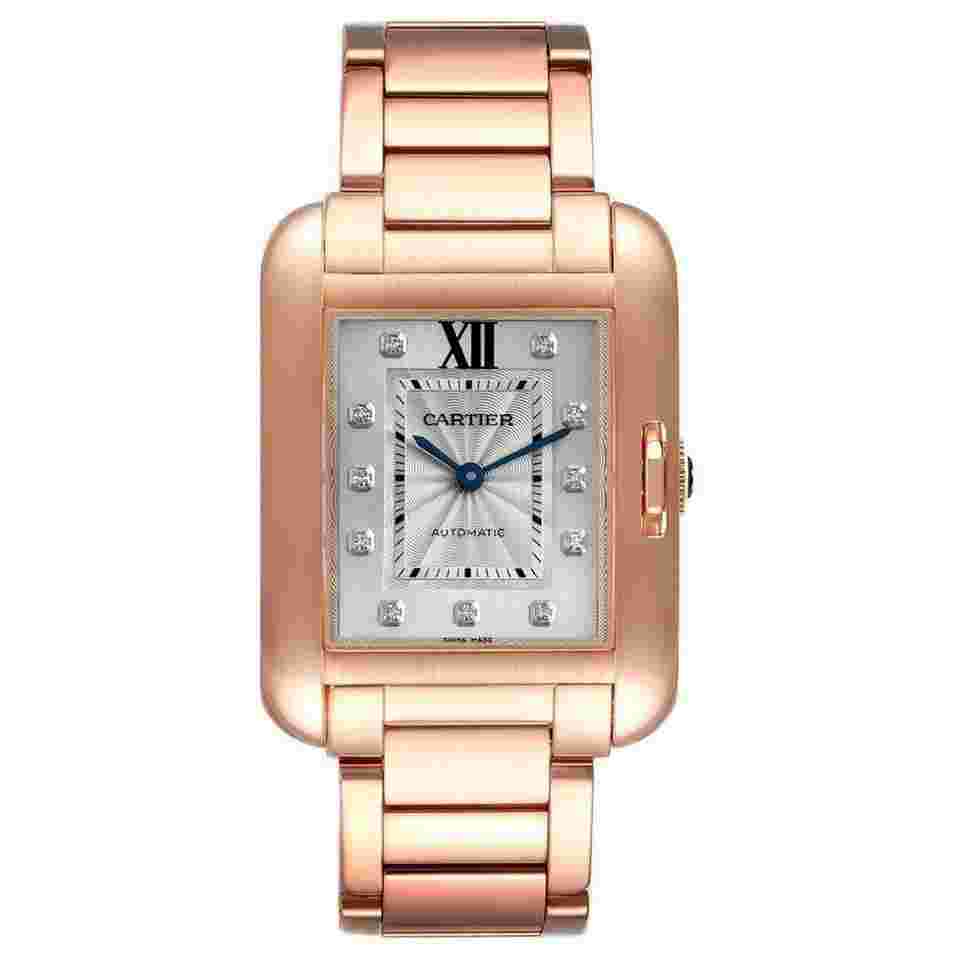 Cartier Tank Anglaise
Diamond Hour Markers 18k Rose Gold Watch