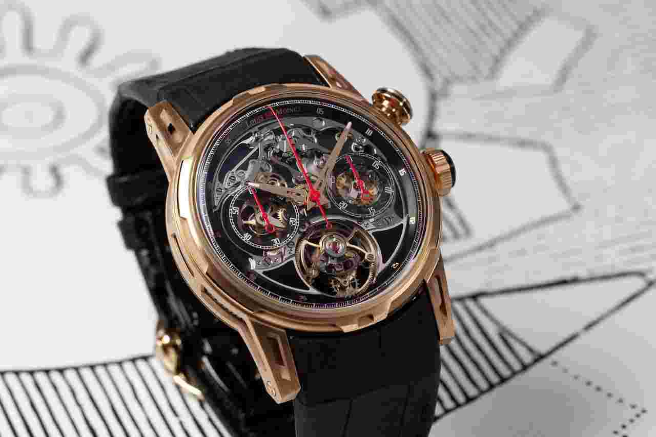 Louis Moinet Impulsion Tourbillon Chronograph Onyx optional blue Aventurine